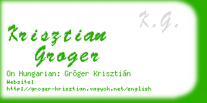 krisztian groger business card